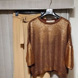 NWOT /  ZARAKNIT TOP ( Holiday )